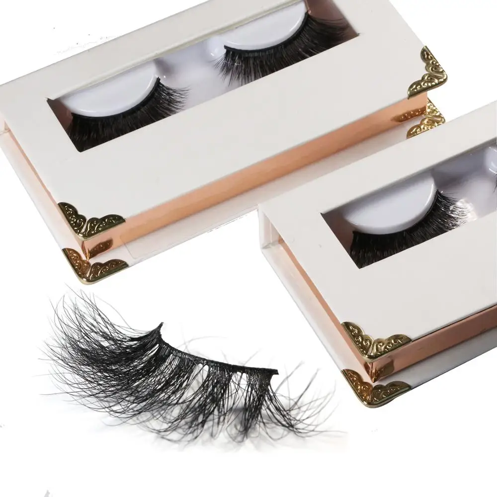 

Luxury 3D Mink Eyelashes Packaging Empty Box Private Label Packaging Custom Eyelash In White