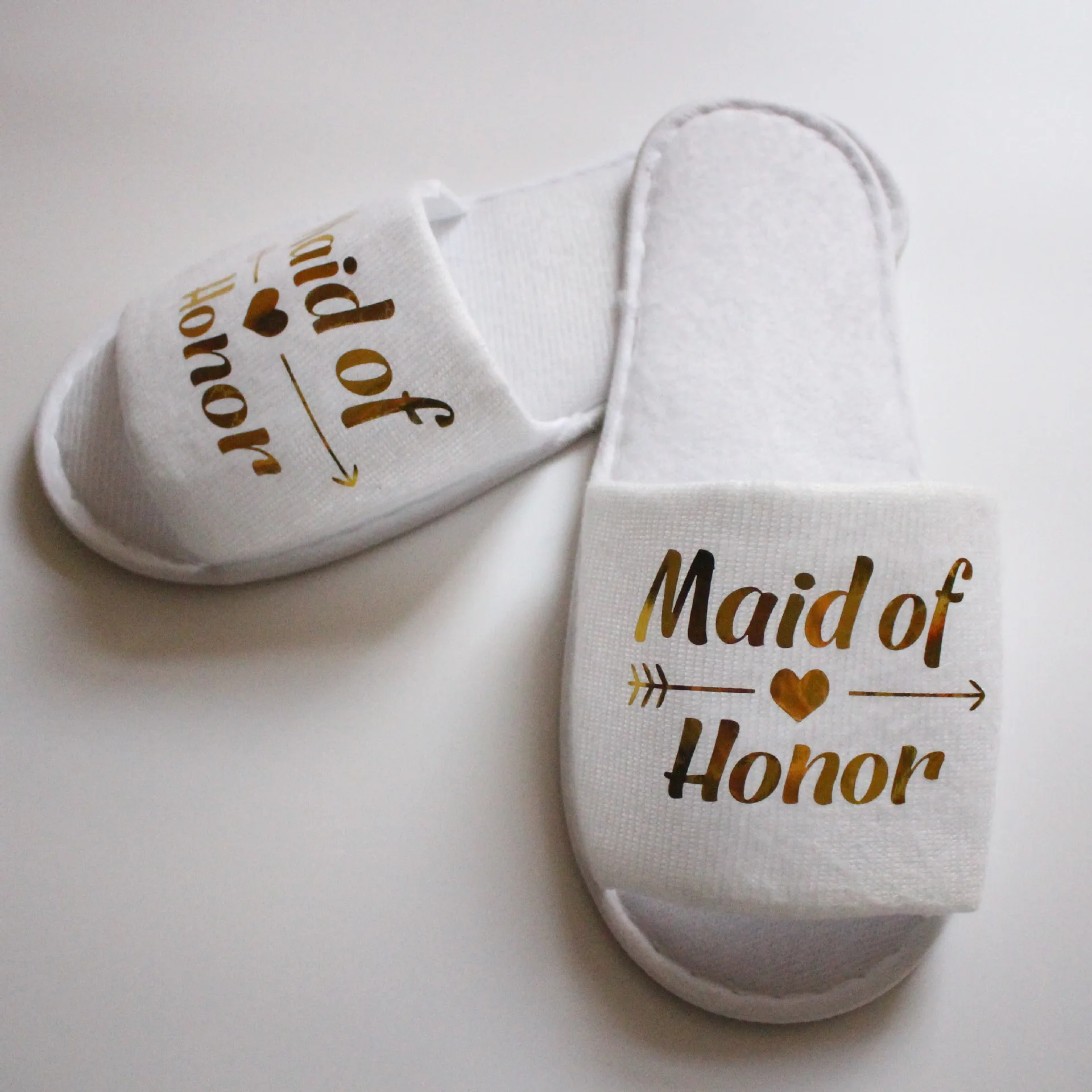 

White wedding pajamas party slippers hotel guest room disposable slippers can be customized LOGO, Picture