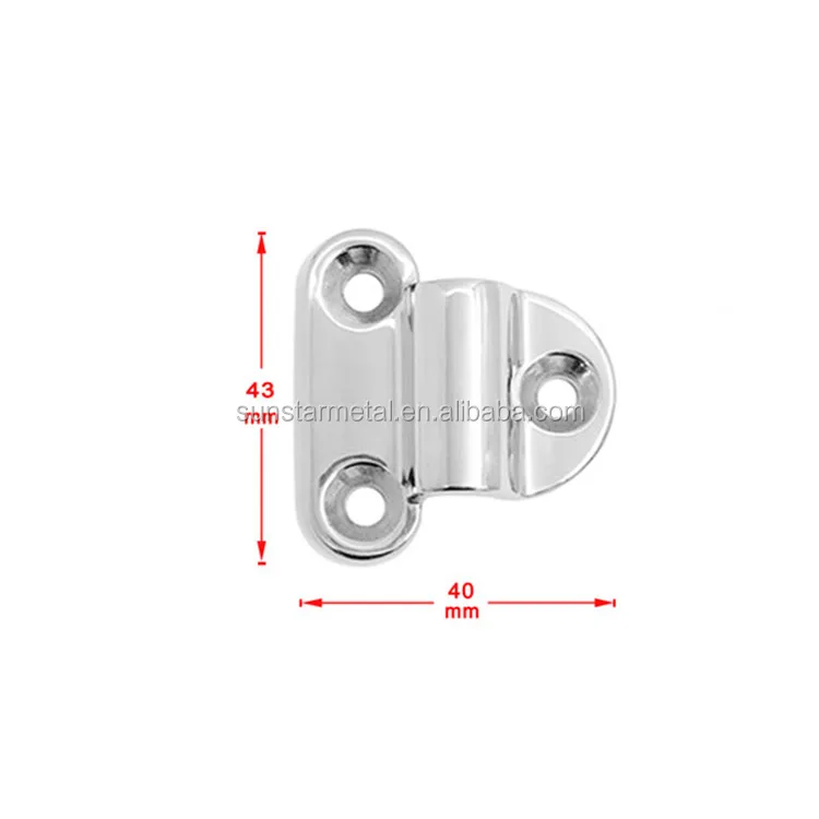 Marine Grade 316 Stainless Steel Boat Folding Pad Eye Lashing D Ring