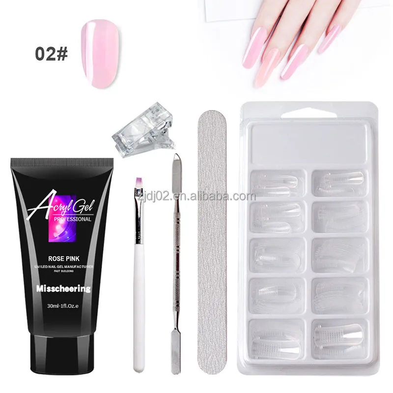 

Wholesale extension glue nail art paper-free holder Fast extension Crystal mode crystal glue set, 9 colors