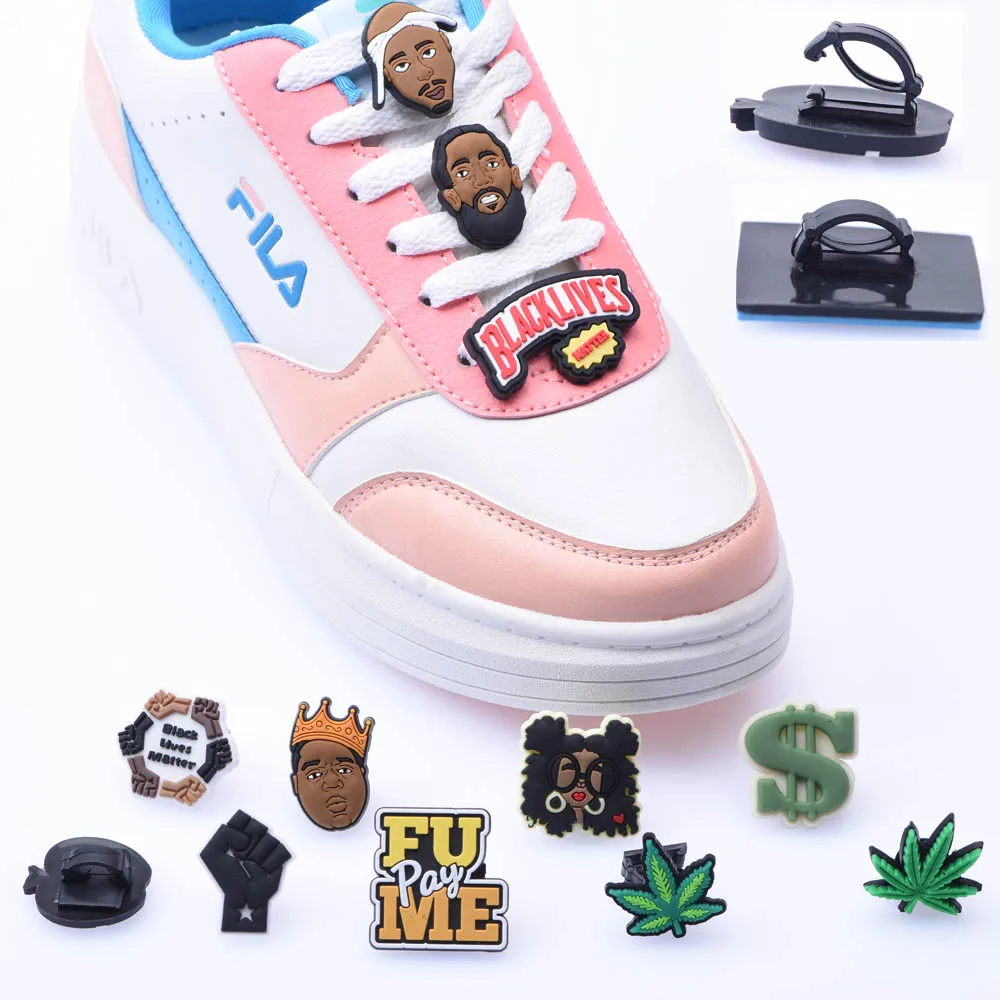 

Black lives matter soft pvc shoes charm jibbtz For Crocks Clog Shoes Croc Shoe Charm, Customized