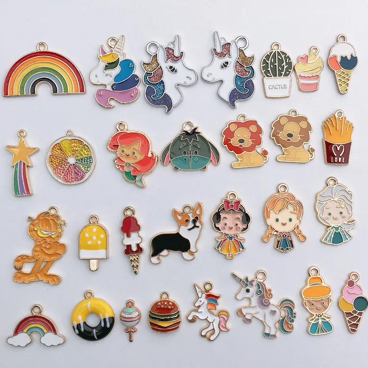 

29Pcs Assorted Gold Plated Enamel Pendants Jewelry Making Charms for Necklace Earring Bracelet DIY Jewelry Making and Crafting
