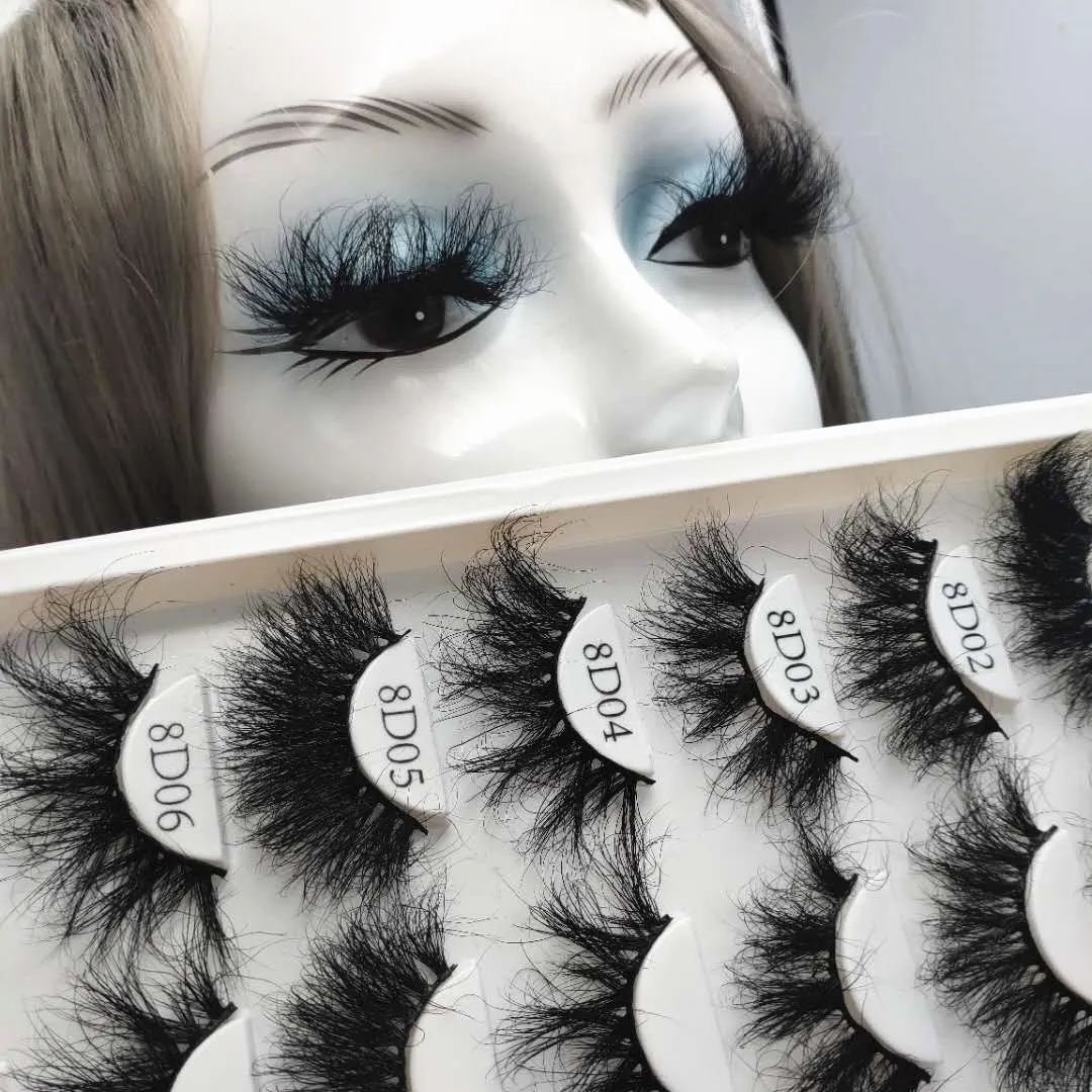 

Eye Lashes Vendors Wholesale Cheap Mink Lashes 3D 5D 6D 8D Fluffy Mink Eyelash Invisible Band Eyelashes Extension