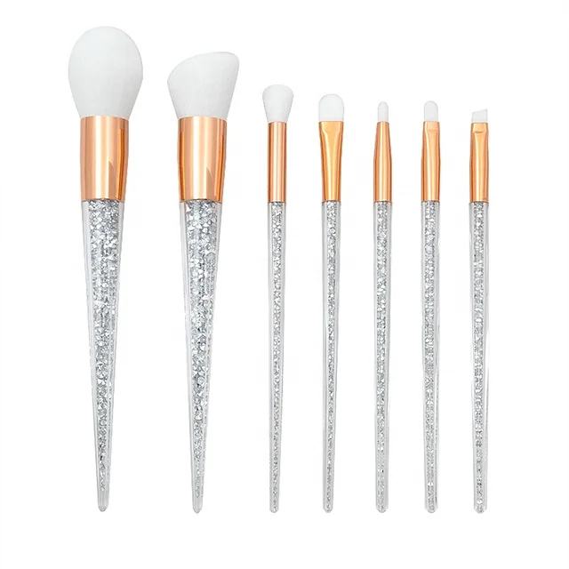 

Hot Selling Bling Private Label Synthet Makeup Brush Set Glitter Makeup Brush Set, As the picture