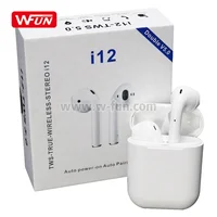 

2019 i12s TWS True Wireless Stereo Earpiece Headset V5.0 Bluetooth Earbuds Touch Control Double Calling Earphone