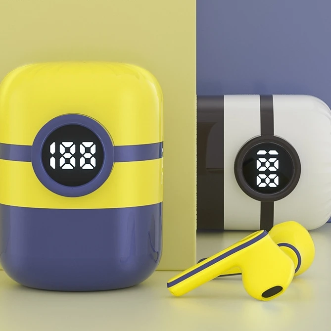 

Mini Tws Wireless Earphone Stereo bass wireless Earbud Headset Headphone For All Phone, Pink, black, yellow