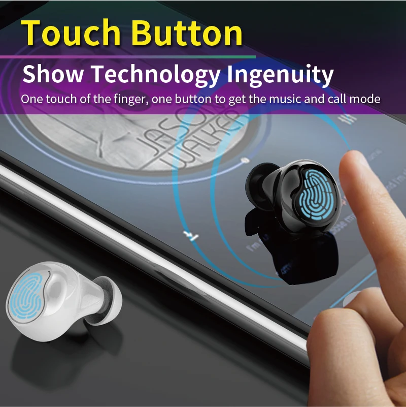 Amazon top-rated Good price portable TWS sport stereo wireless headset waterproof sport headphones - ANKUX.COM