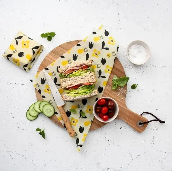 Fda Reusable Food Wraps Sustainable Organic Bees Wax Lid Cover Wrap