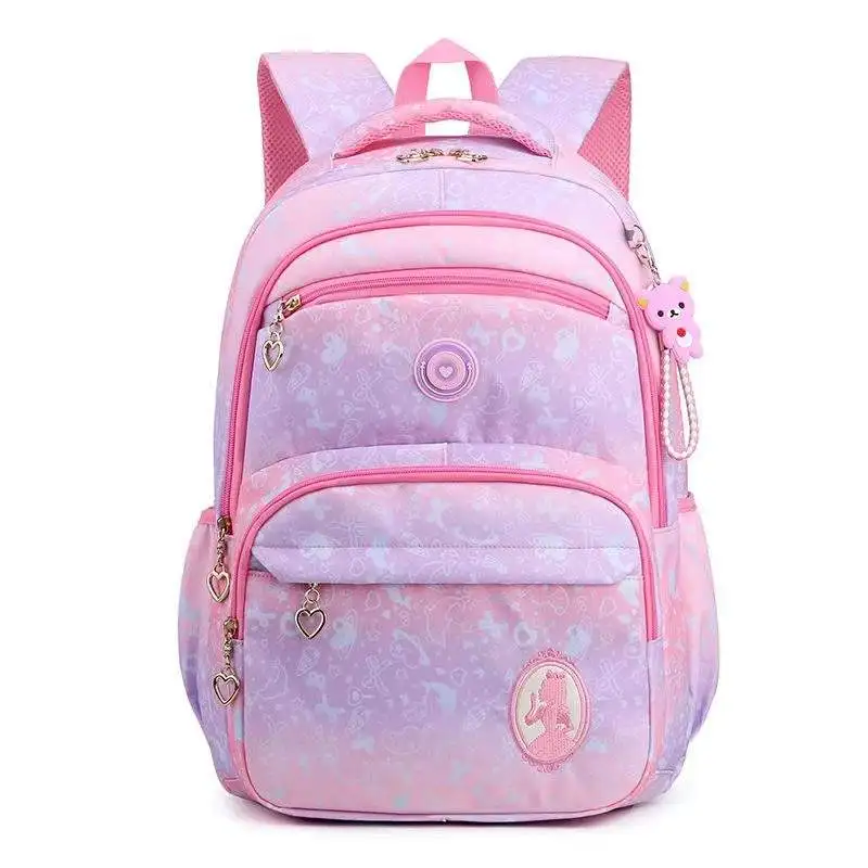 

2023 new nylon Wear resistant and waterproof backpack children cute school bags for girls