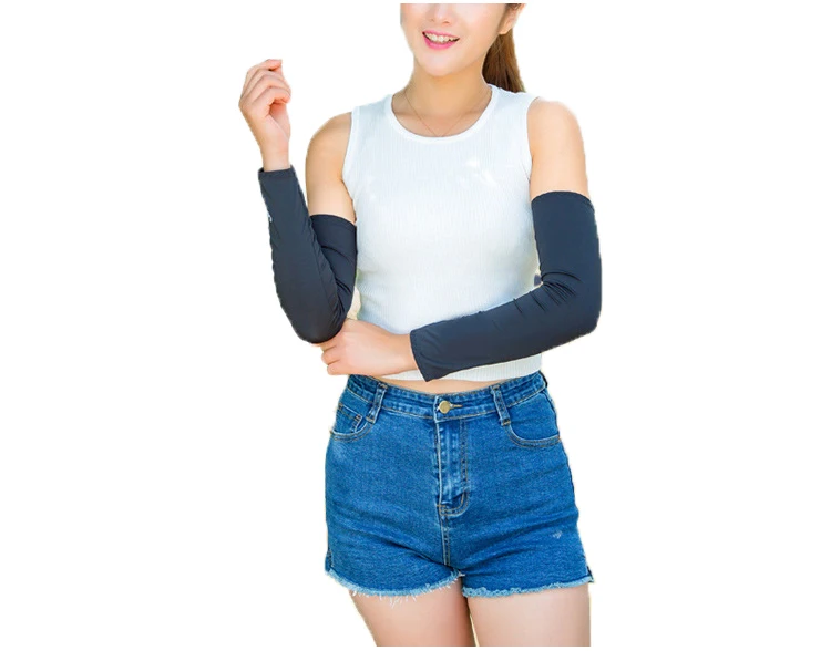 

New Products Outdoor Riding Breathable Anti-UV Ice Silk Sunscreen Arm Sleeves for outdoor sports, Yellow, blue, purple, black, white, rose, light grey, light blue, pink