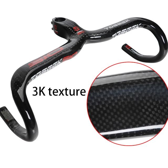 

Toseek cheap delihea road racing bike handle bar roadbike the one carbon fiber road bicycle stem integrated handlebar, Customized