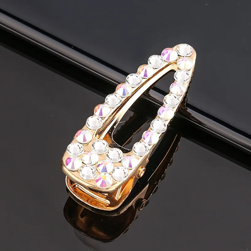 Yingchao 2020  Fashion Hot Sell Wholesale Crystal Rhinestone Geometry Duckbill Clip Bobby Pin Hairclip for Women Accessories