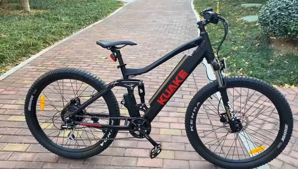 Kuake 1000 Watt Electric Bicycle Full Suspension Carbon Fibre Mountain