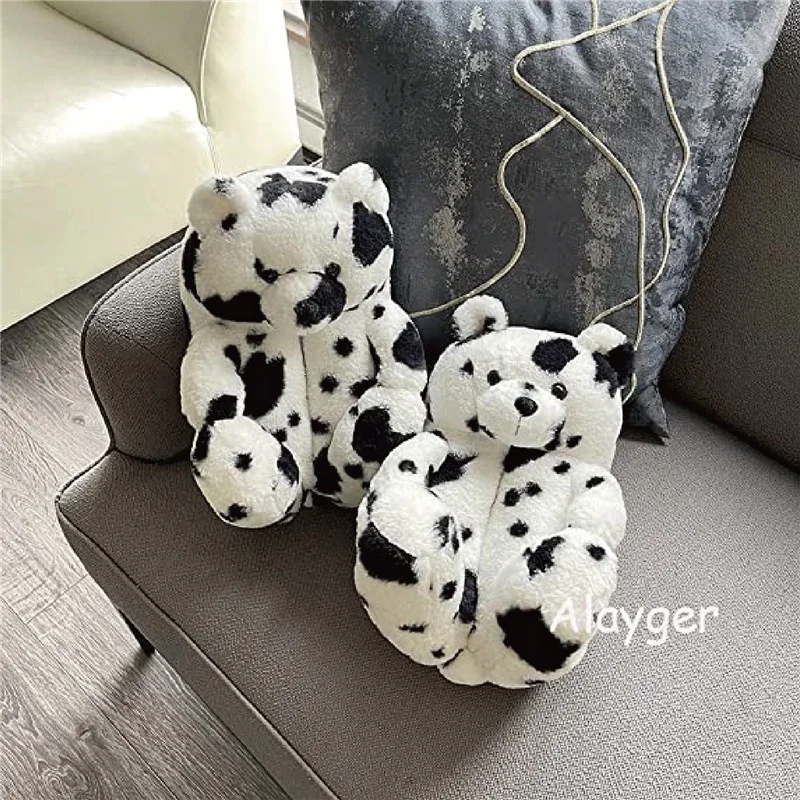 

2022 new fuzzy teddy Wholesale Plush Slippers House Teddy Bear Slippers for Women Girls