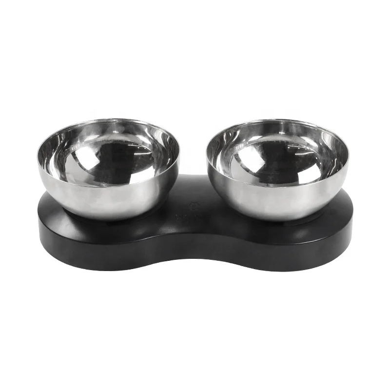 

Wholesale Dog Bowl Stainless Steel Dog Bowl Adjustable Angle Protect Pet Cervical Spine Design Metal Pet Bowls