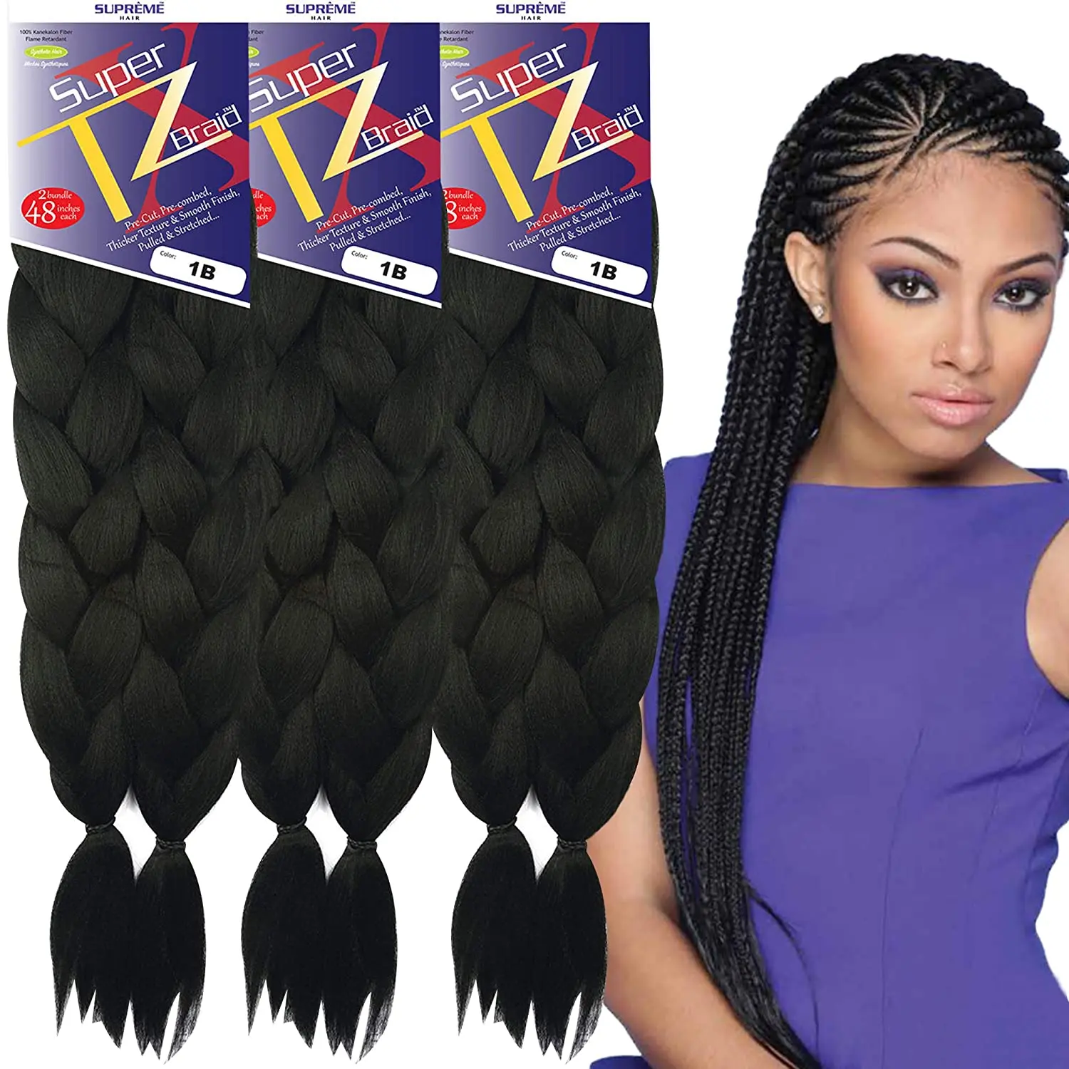 

Hot selling Synthetic Jumbo ez Braids hot water setting ombre color yaki expression private label pre stretched braiding hair