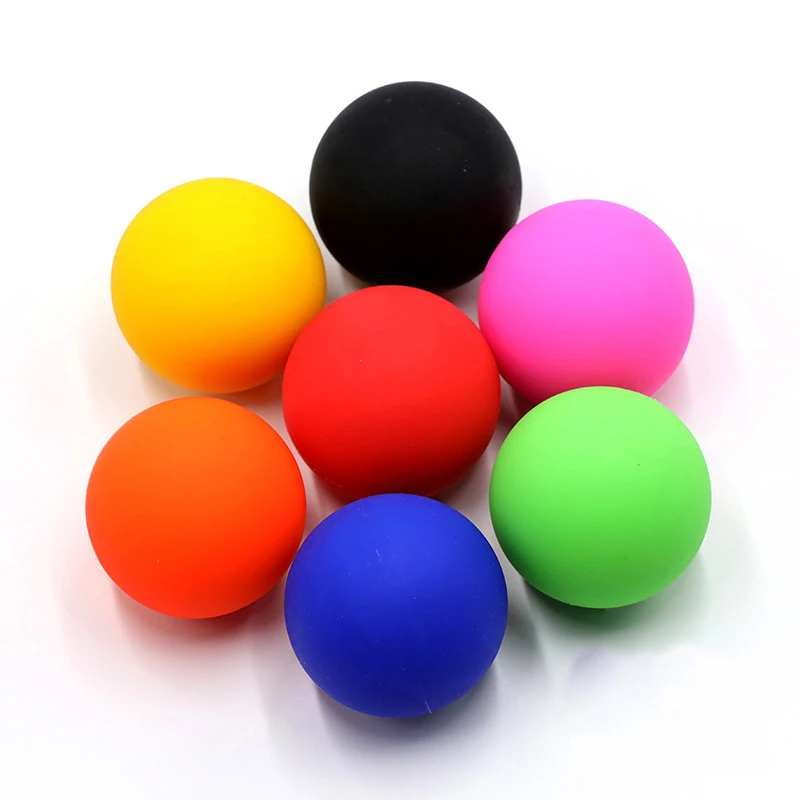 

high quality silicone single color massage ball exercise fitness body relax rolling massage ball, Solid color