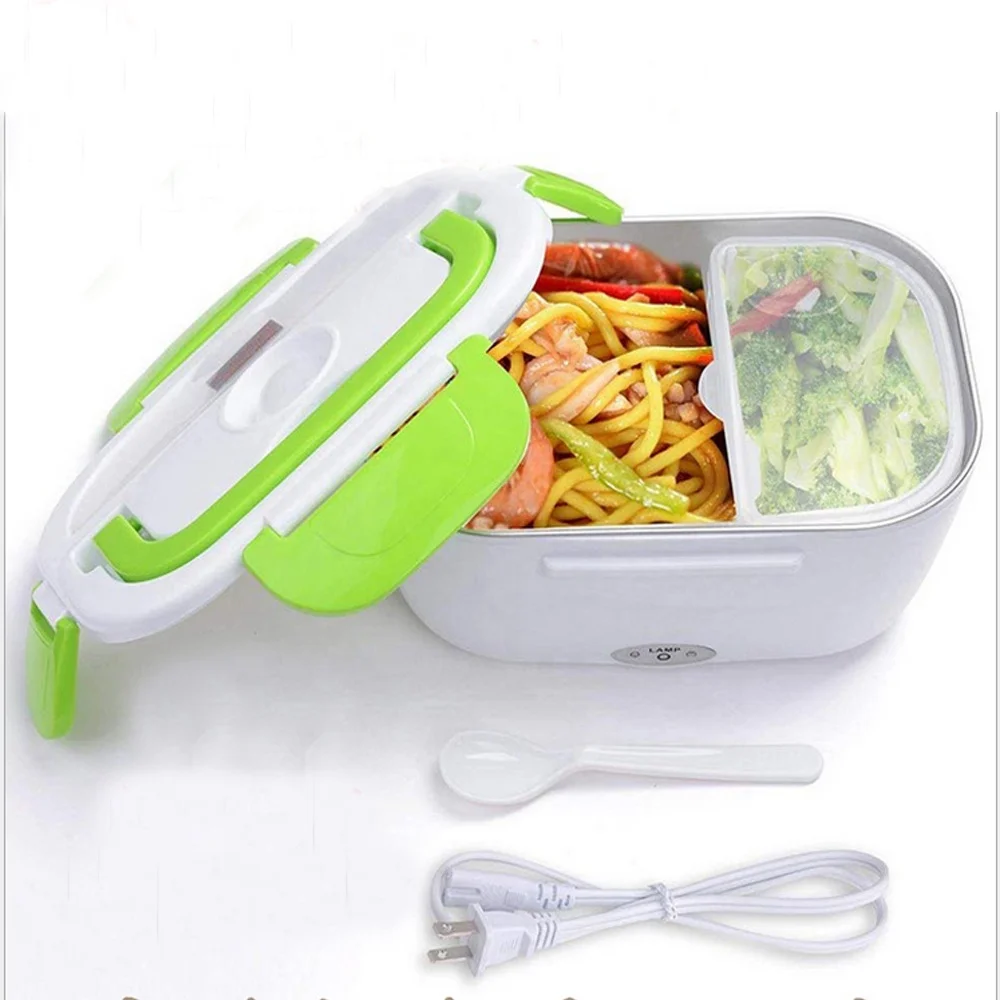 

Household 220V 110V Mobile Portable Leak-proof Food Warmer Electric Heating Lunch Box, Red, blue, orange, green