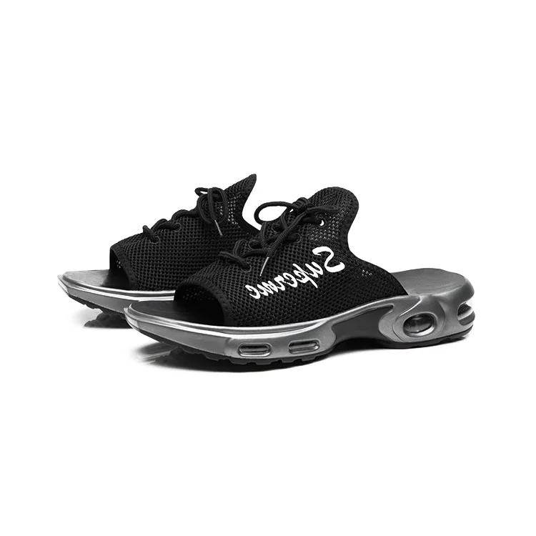 

Comfortable and Stylish Men Sandal and Slipper with Decorative Shoelace, Black