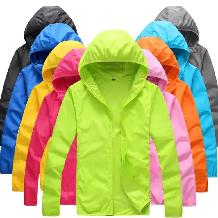 

Foldable Quick Dry Outdoor Camping Jackets Summer Windbreaker Waterproof Windproof Sun-protection Thin Hiking Hoodie Jacket, Custom color