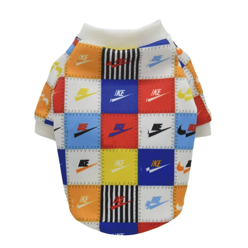 

Wholesale popular brand letter dog clothes breathable soft pet shirt, As picture