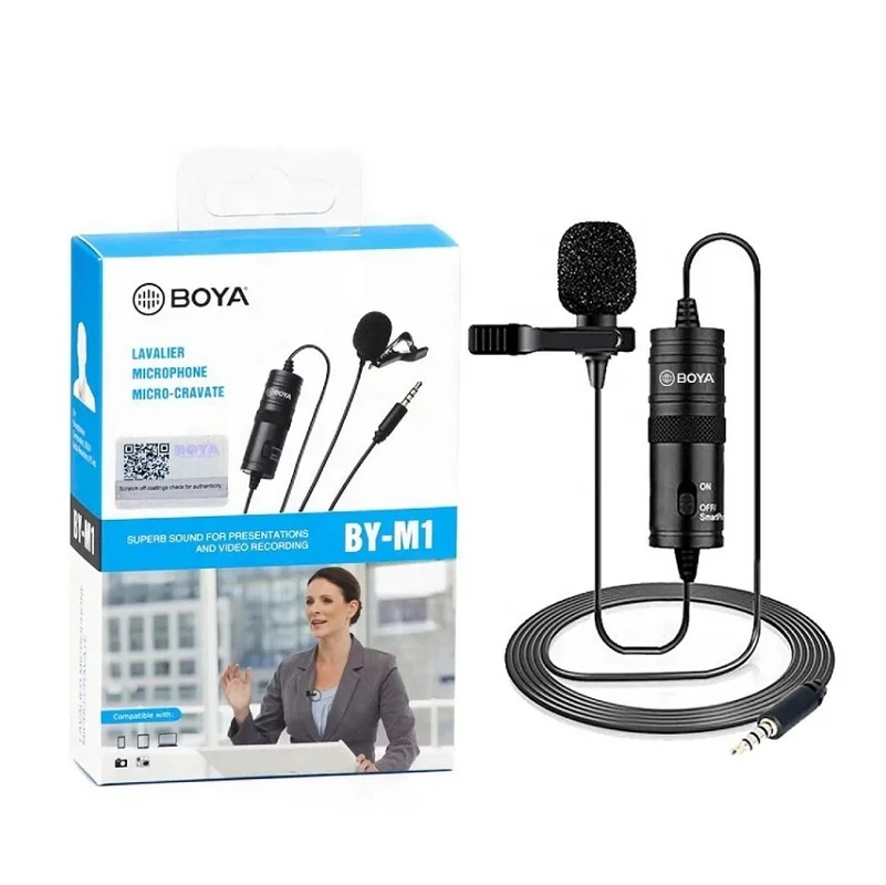 

Original BOYA BY-M1 Mic Mobile Phone Camera PC Recording Lavalier Microphone