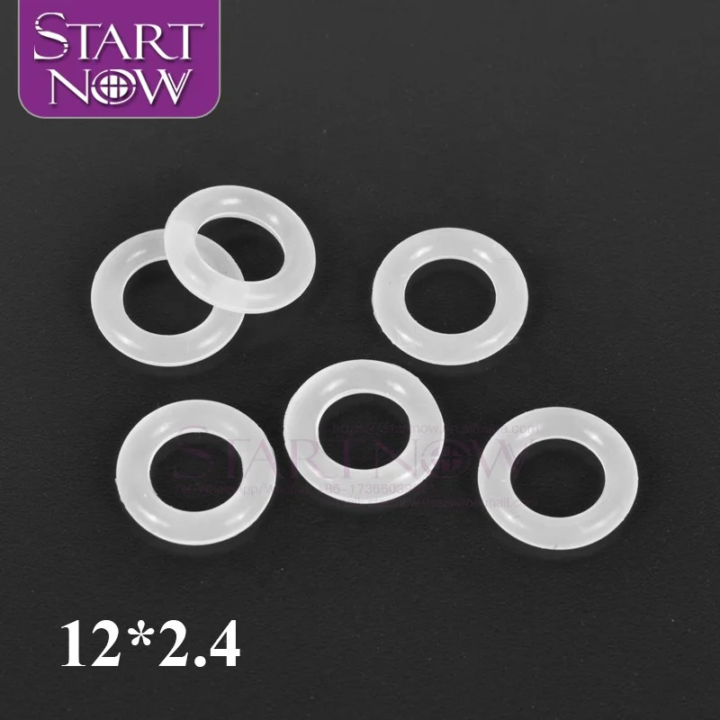

6Pcs/lot Silica Gel Washer Seals White Silicon Dia.12mm Thickness 2.4mm Rubber O-rings Sealing Gasket For Xenon Krypton Lamp