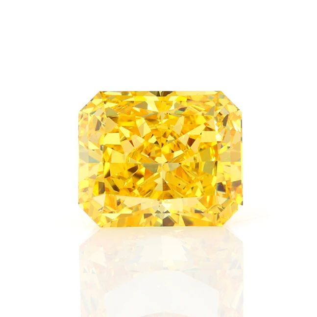 

Loose American Rough Radiant Cut Yellow Cubic Zirconia Canary