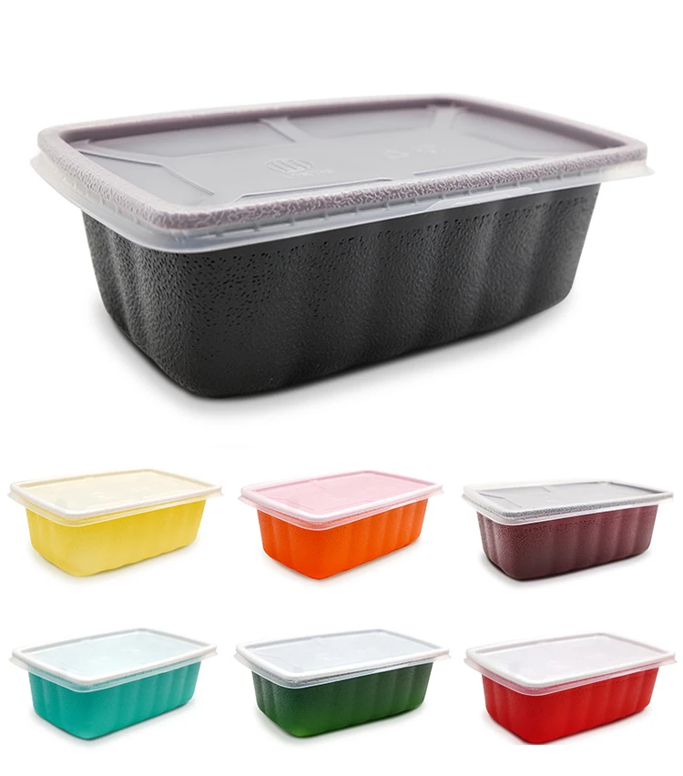 

900ml Plastic Fast Food Packing colorful PP meal prep containers 3 compartment, Custom