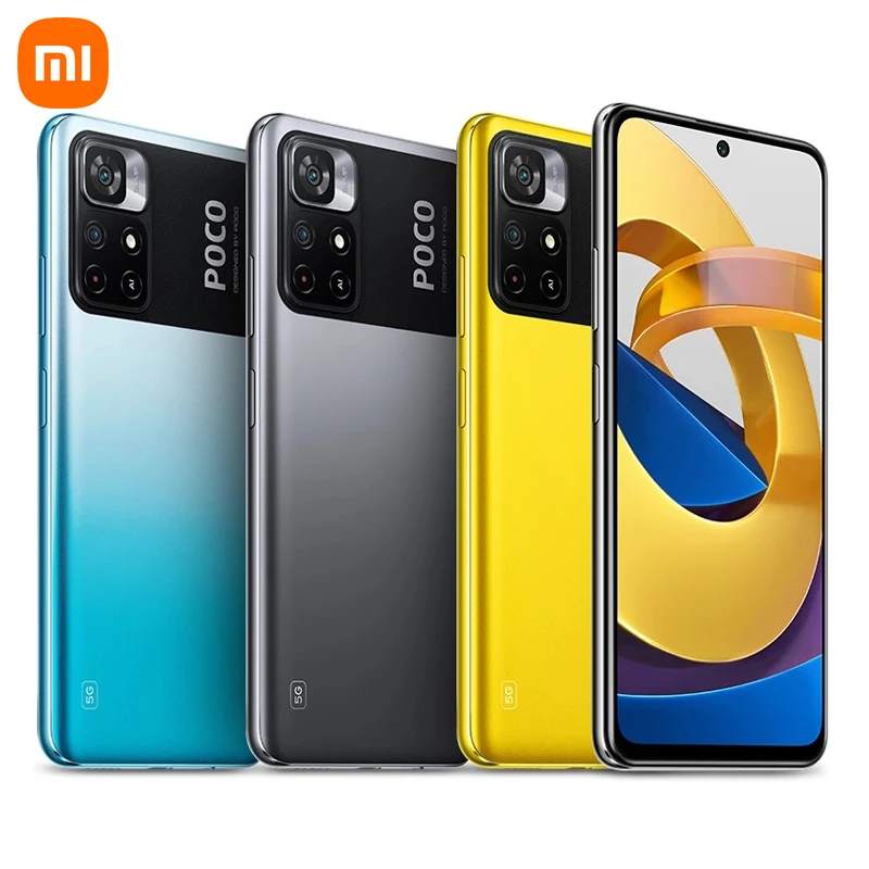 

Xiaomi Poco M4 Pro 5G global version NFC 4GB 64GB / 6GB 128GB 33W Pro 50MP 5000mAh smart mobile cell phones 5g xiaomi phone, Power black,cool blue,poco yellow