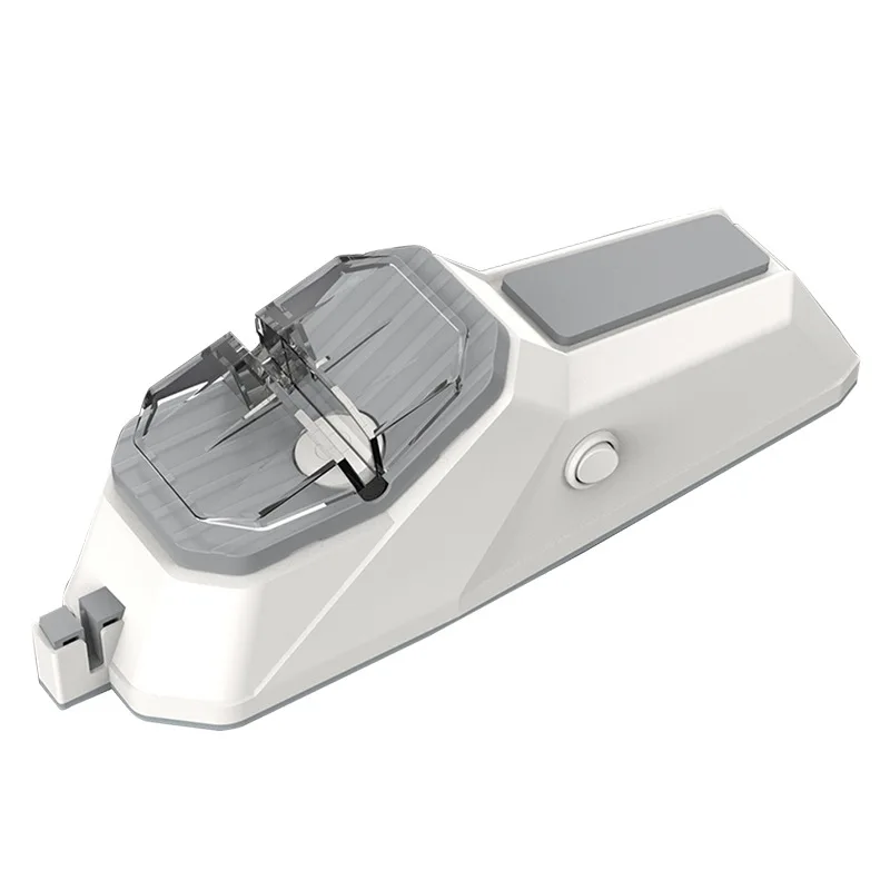 

Adjustable Kitchen 2 Stage Sharpening China Fashional Knife Sharpening Stainless Steel USB Electric Knife Sharpener, Gray