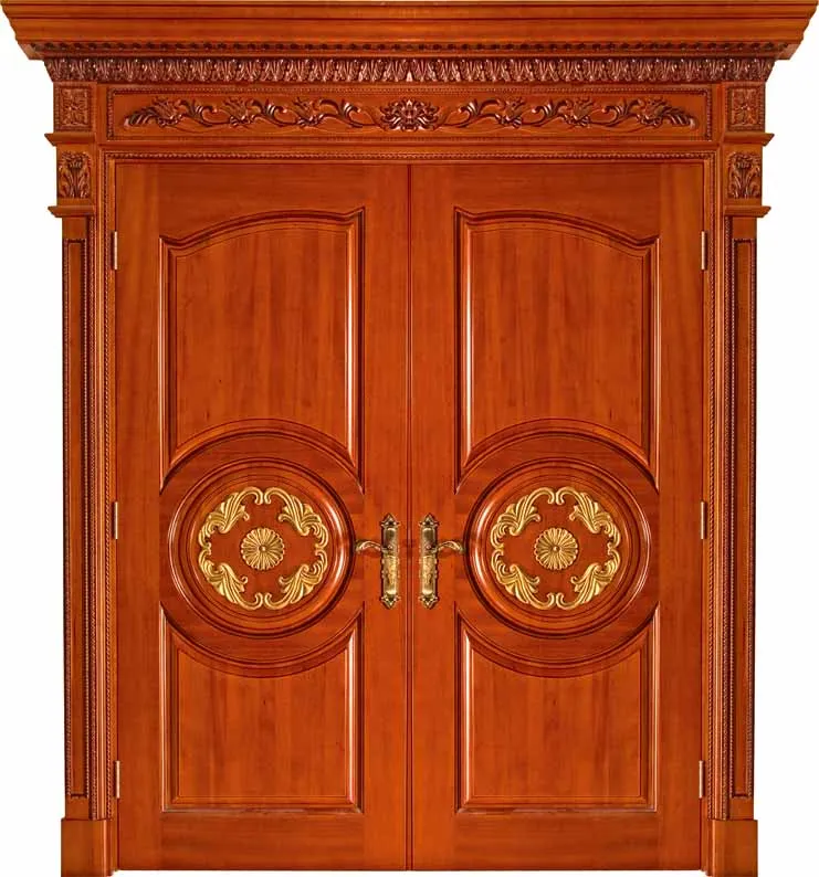 Antique Designs Double Main solid wooden door for hotel and house