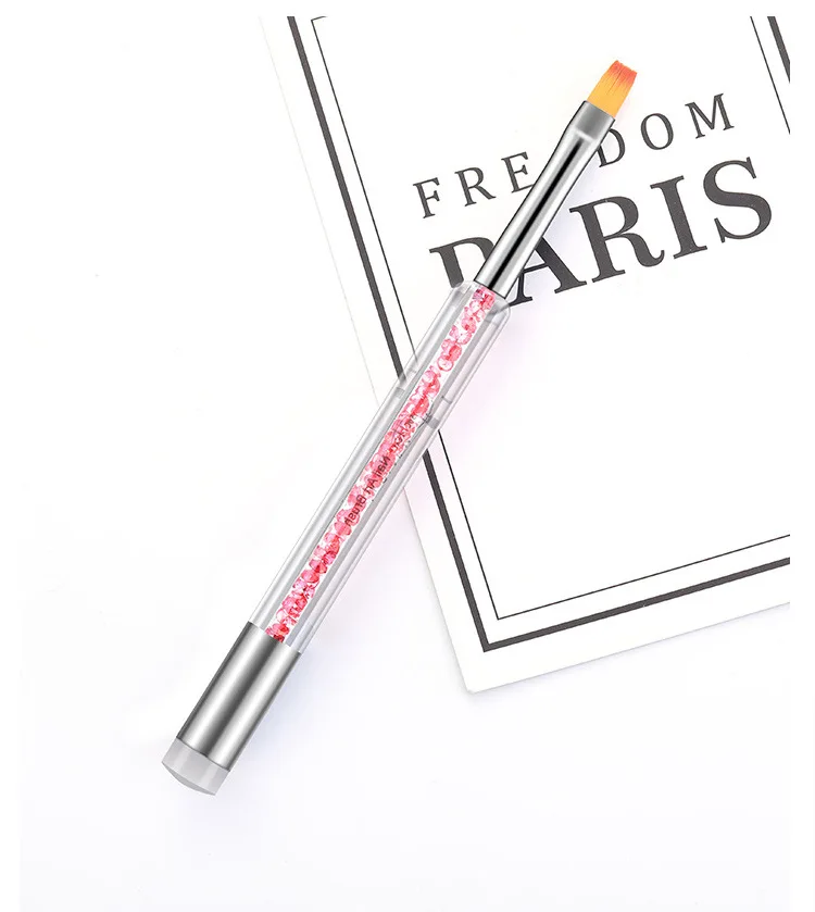 

Latest Two ways Use Nail Brush from manufacturer Professional Painting Pen Small Row Pen stamp nail brush, Pink