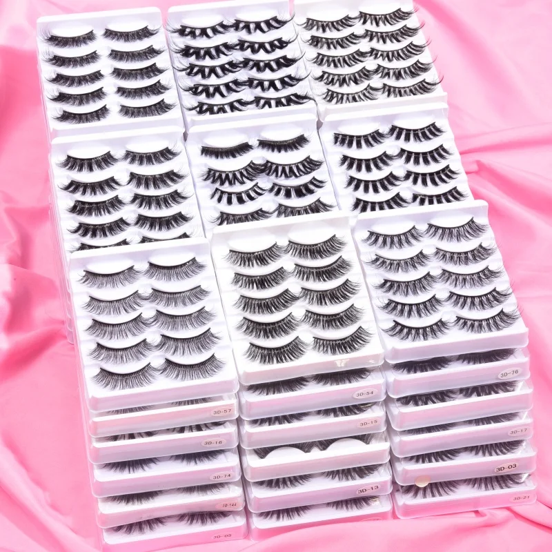 

Cruelty Free Eyelashes 25mm Lashes Fluffy Messy Natural Long mink lashes3d wholesale vendors eyelash las extension supplies, Black