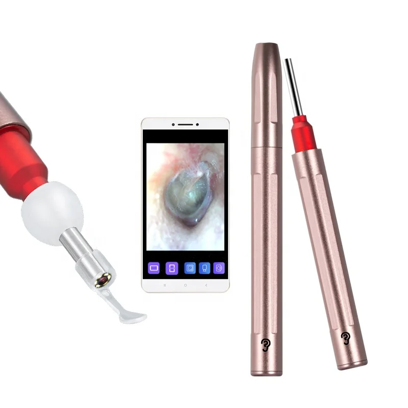 

Smart visual ear cleaning rod 3.9mm endoscope wifi wireless waterproof camera ear wax removal cleaner, Black,pink