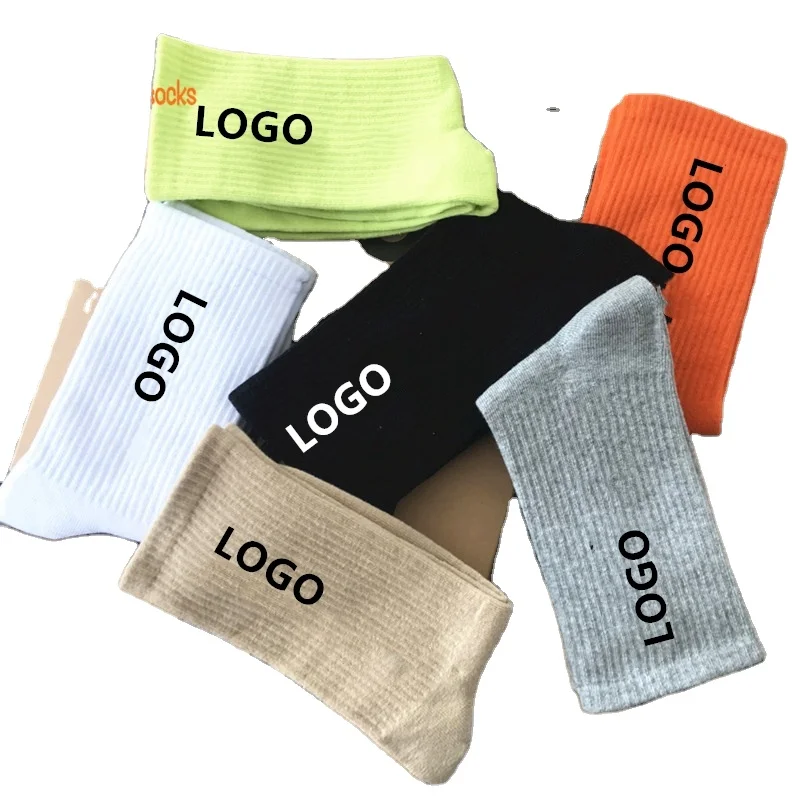 

OEM Custom Logo Print Fashion Street Style Top Quality Men Dress Sock Calcetines Mujer, Can be customized in any color