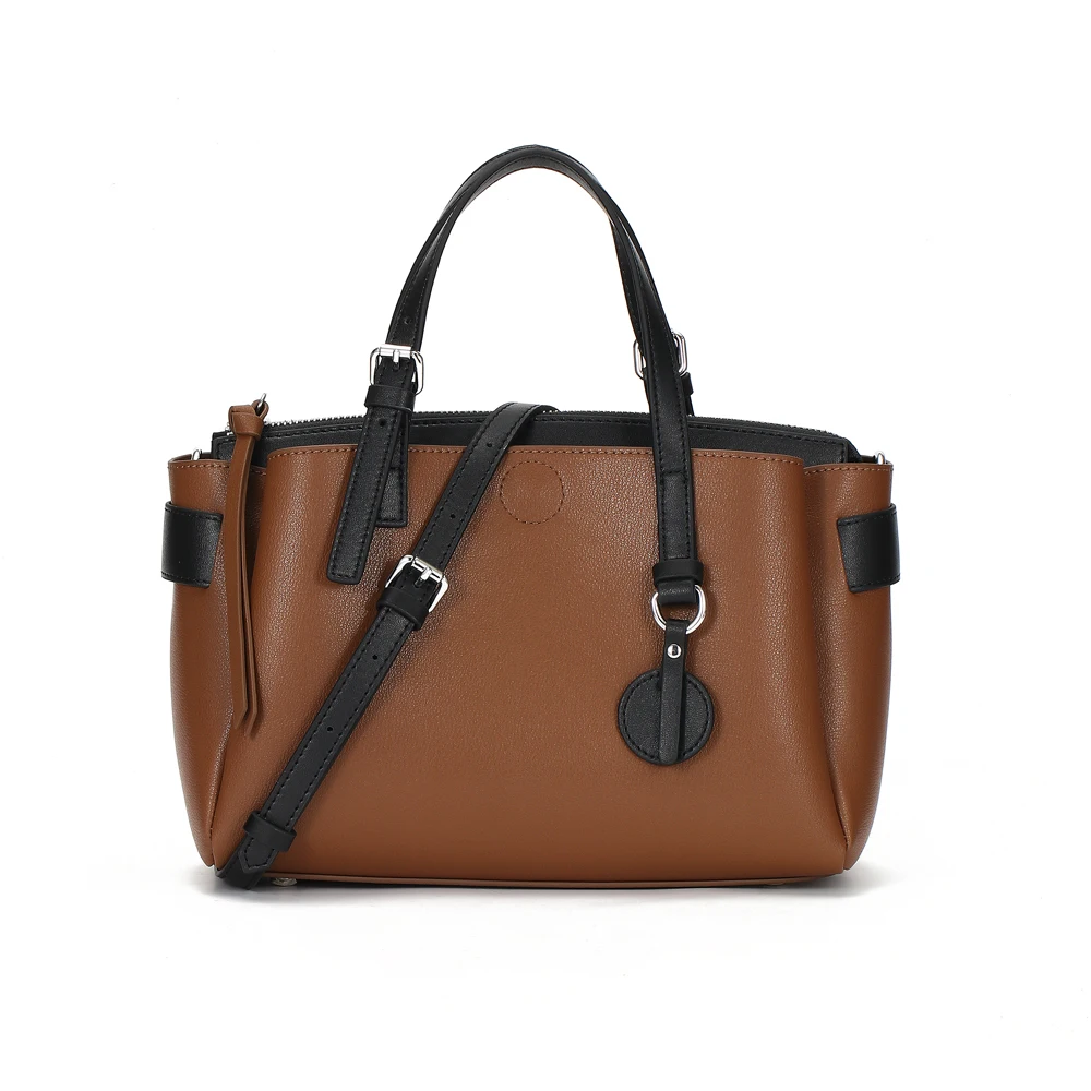

TS8098 new arrival autumn and winter fashion cowhide leather Contrast color tote bag crossbody bags for women