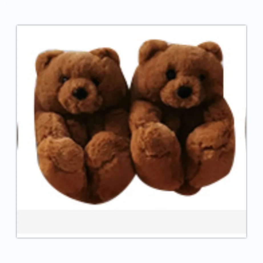 

Promotion Teddy Bear Slippers Plush Teddy Bear Slippers  Fits All The New Listing, 21 colors