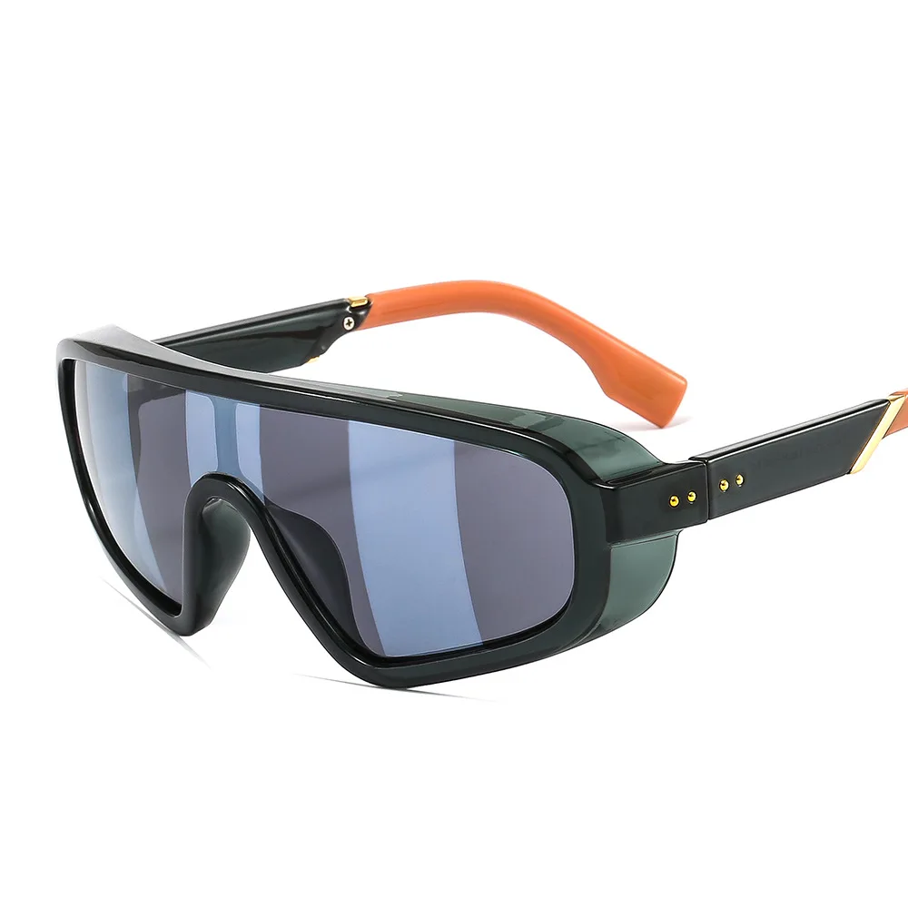 

Newest Fashion 2021 Shades eyewear uv 400 Frame Customized logo square big oversized Glasses shield Sunglasses women