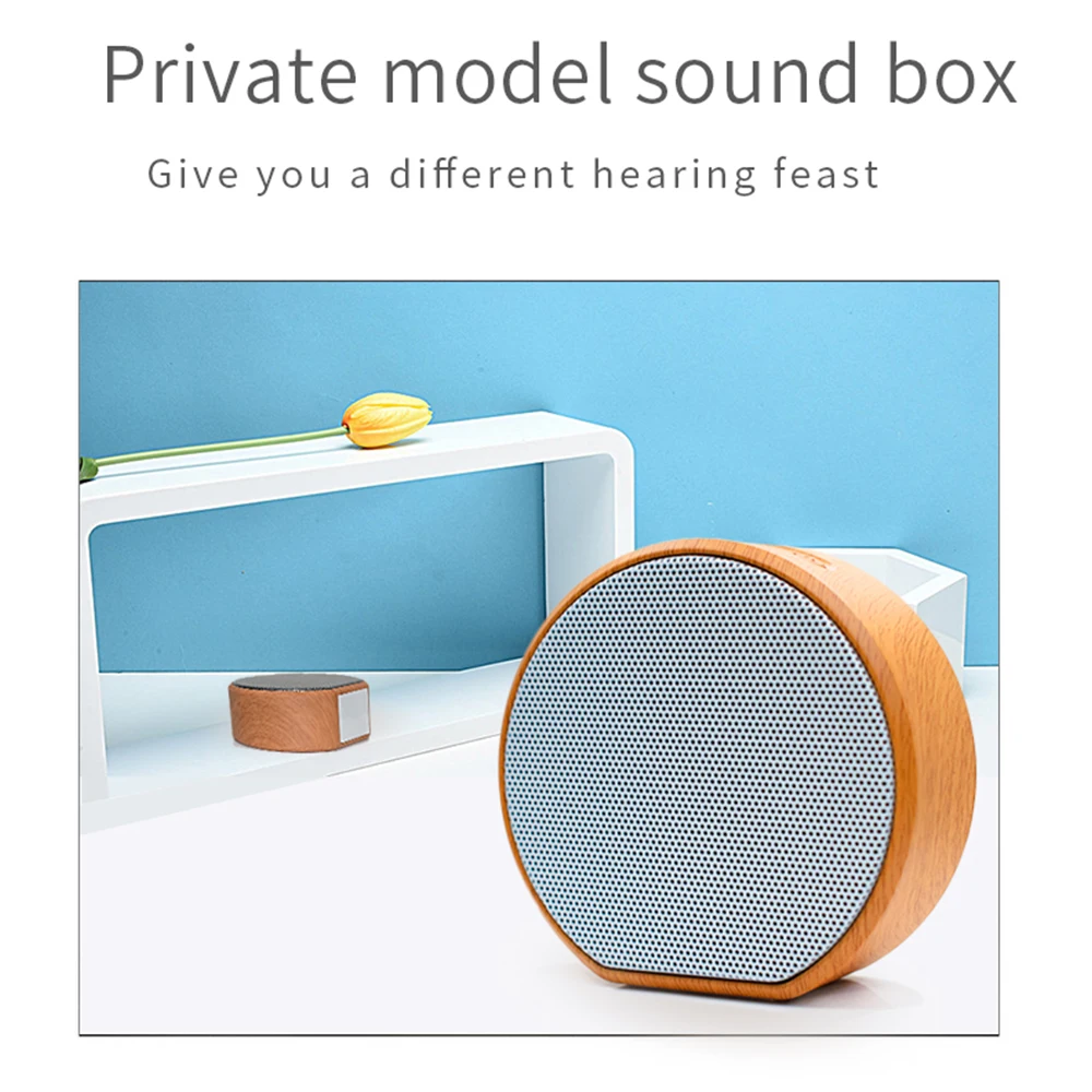 2019 wooden style design bluetooths speaker portable A60 MP3 Player FM Radio Audio TF Card USB Handsfree wood wireless speaker - ANKUX.COM
