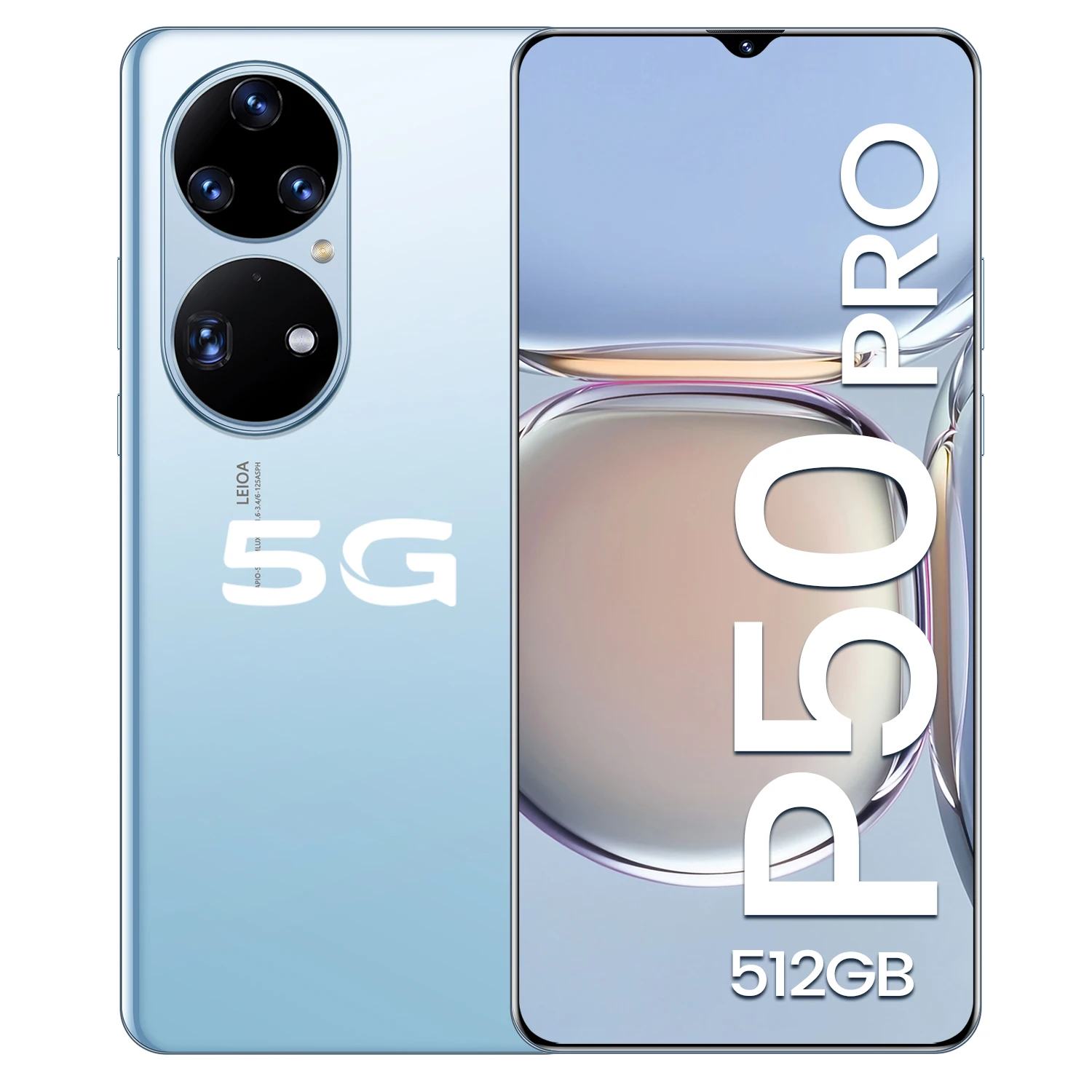 

P50 PRO 6.7 inch 12GB+512GB Smart Mobile Phones Wholesale Cellphones Unlocked Dual SIM Cell Phones Smartphones Android 10.0, Black blue gold