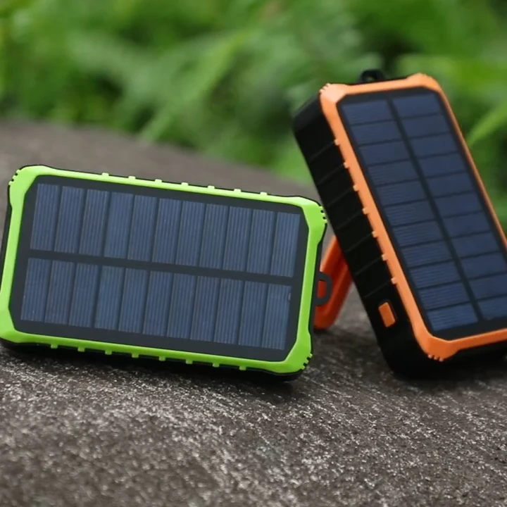 

Hot Sale Solar Charge Power Bank Mobile Charge 12000mah Hand Crank Power Banks Waterproof, Orange green
