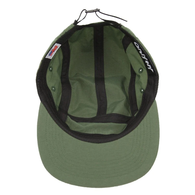 Custom Camp Hat Cap Lightweight Dad Hats Nylon 5 Panel Cap Unstructured