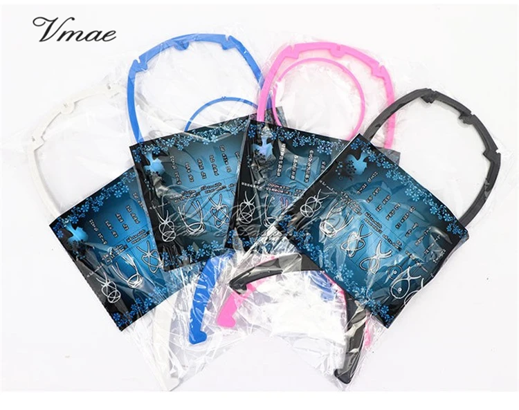 

VMAE Wholesale Multi Colors Travel Foldable Flexible Plastic Wigs Holder Folding Stand In Human Hair Extension Tools