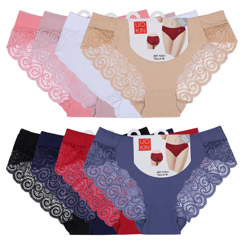 

UOKIN Hot style high elastic hollow lace underwear waist hip and comfortable breathable Seamless underwear Ms.