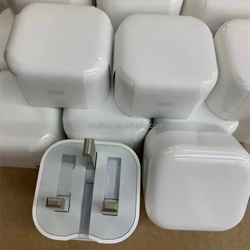 

Original 3Pin UK plug USB-C 18W 20W type-c PD Charger Power Adapter For Iphone 11 12 Pro Max Fast charging Charger free shipping, White