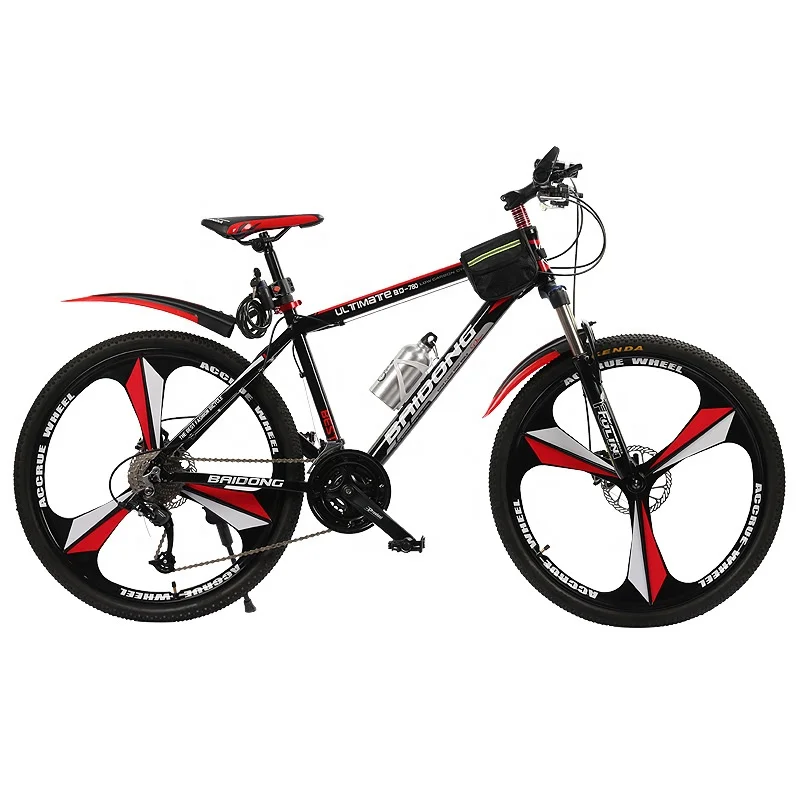 

26 "integrated wheeled mountain bike Bicycle 24 speed dual disc brake adult variable speed bicycle, Red