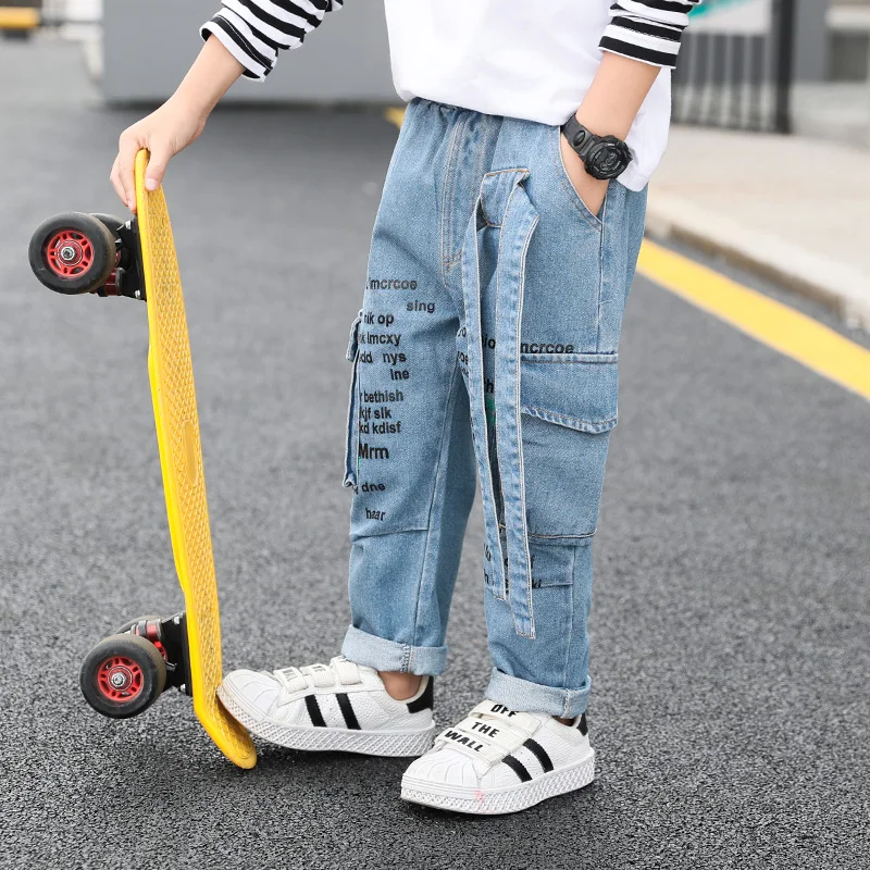 
DRFF1912C27 Latest design kids jeans pants cheap price children spring trousers autumn cute boys pants ready to ship 