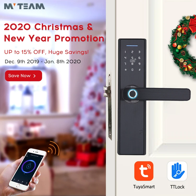 Smart Home Tuya Or Ttlock App Wifi Remote Keyless Fingerprint Biometric