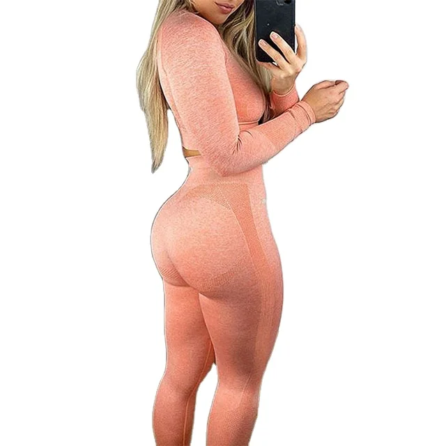 

Wholesale Sport Suit Yoga Sets Fitness Women Sportswear Running Leggings Women Set, 4color
